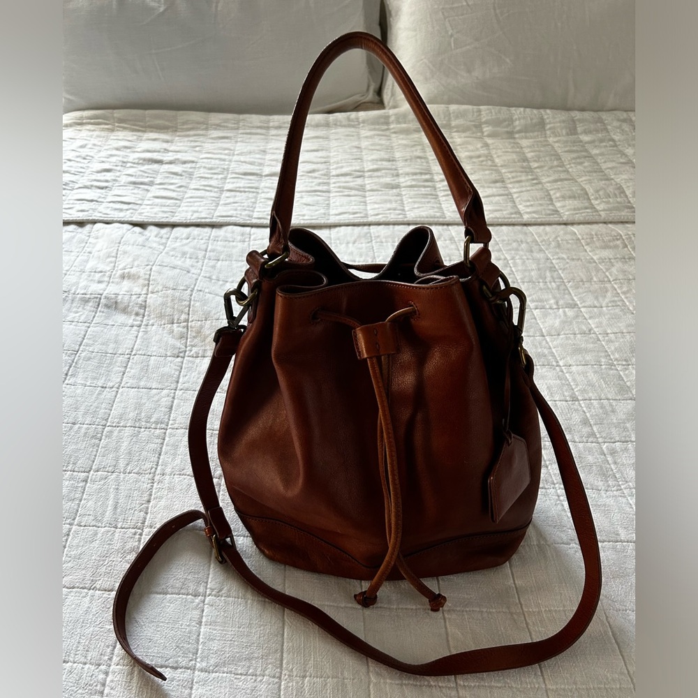 Madewell Lafayette Bucket Bag, Cognac